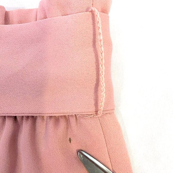 NWT BCBGeneration | Satin Belted High Rise Drapey Pink Rose Shorts | Size Medium - Picture 9 of 9